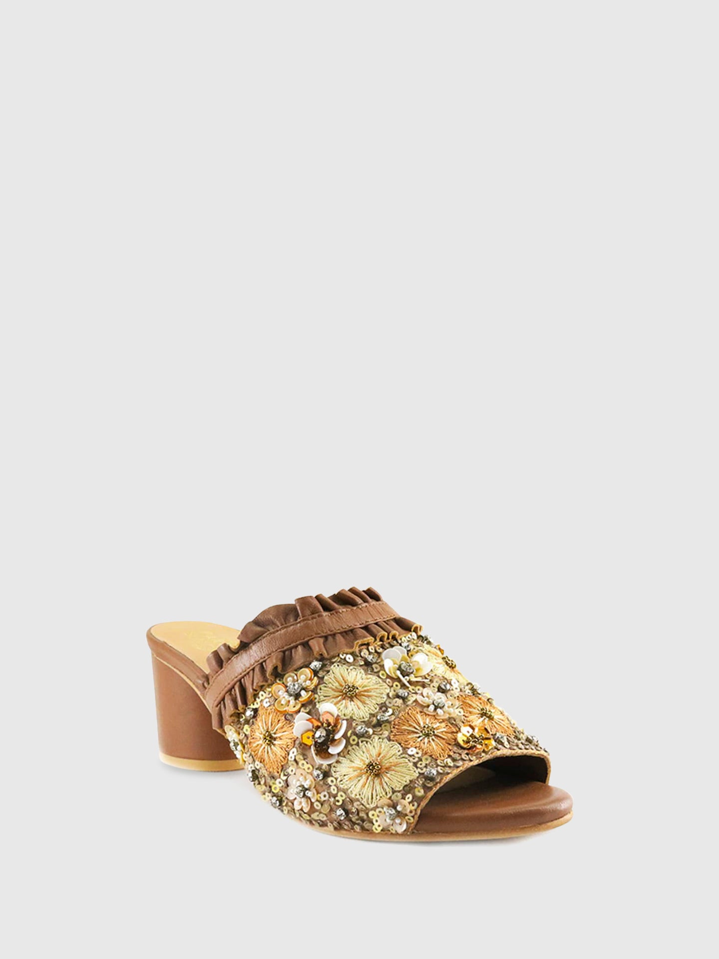 PARODI SHOES Mules Abertas à Frente 53/1855TAN Camel